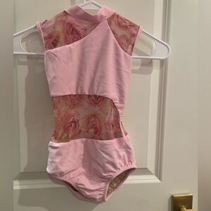 Pink Floral Kids Leotard